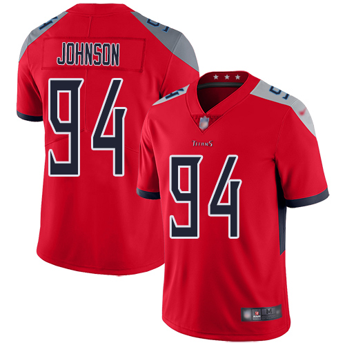 Tennessee Titans Limited Red Men Austin Johnson Jersey NFL Football #94 Inverted Legend
